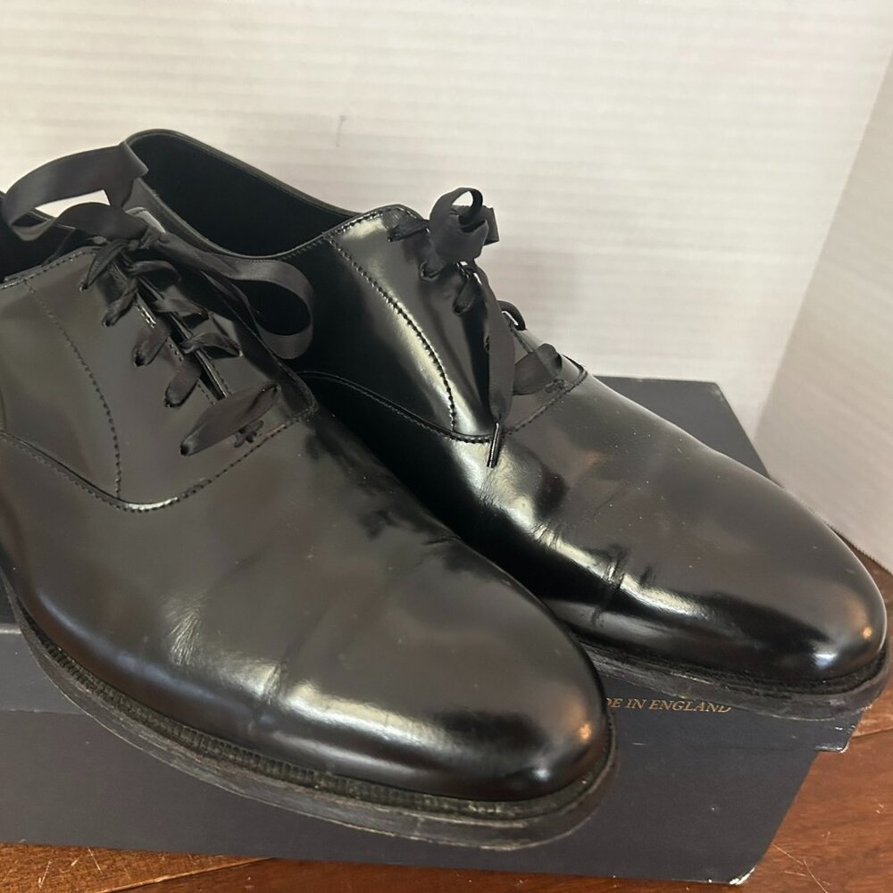 Ralph Lauren Black Ennis Tuxedo Shoes Size 10D